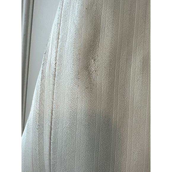 L’Agence Brooke Lamb Leather Pinstripe Blazer Jacket White Size 4 - Picture 7 of 16